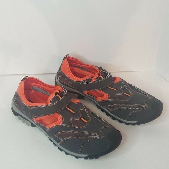 KingSize Men’s Street Sport Sand Sandals Size 15M Orange Black Hook and Loop - Picture 3 of 9